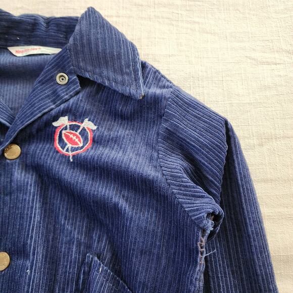 Vintage 70s Healthtex Football Cord Jacket 4t *flaw - Picture 2 of 8